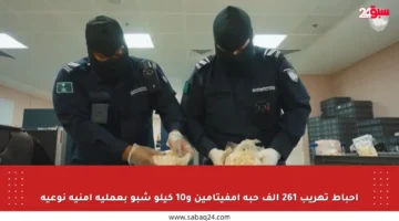 إحباط تهريب 261 ألف حبة إمفيتامين و10 كيلو شبو بعملية أمنية نوعية